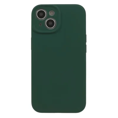 Capa Traseira de Silicone Líquido + PC para iPhone 15, Capa de Telefone Celular Resistente a Arranhões com Cortes Precisos - Verde Exército