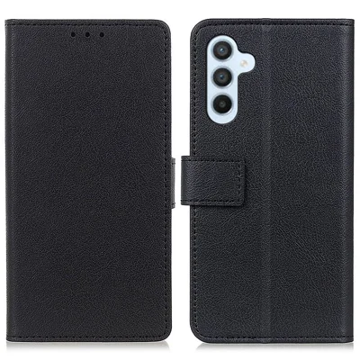 Für Samsung Galaxy F34 5G / M34 5G Ständer-Handyhülle strukturiertes PU-Leder-Handygeldbörse-Hülle - Schwarz