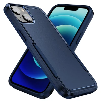 Funda protectora para iPhone 15 de PC+TPU, resistente a golpes y arañazos - Azul