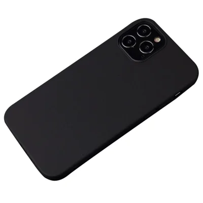 For iPhone 15 Pro Soft TPU Back Protective Cover Matte Finish Coating Anti-Scratch Phone Case - Black