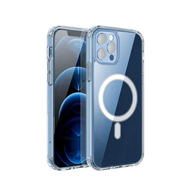 Para iPhone 15 Pro Compatível com MagSafe Transparente Capa de Telefone TPU Resistente a Arranhões