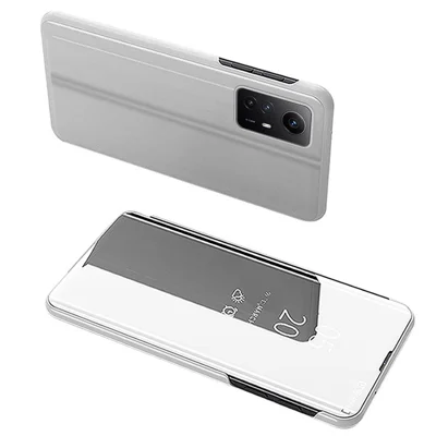For Xiaomi Redmi Note 12S 4G Flip Leather Cover with Stand Full Body Protective Phone Case - Silver
