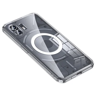 Magnetic Phone Case for Nothing Phone (2) , PC+TPU Phone Cover Magnetic Case - Transparent