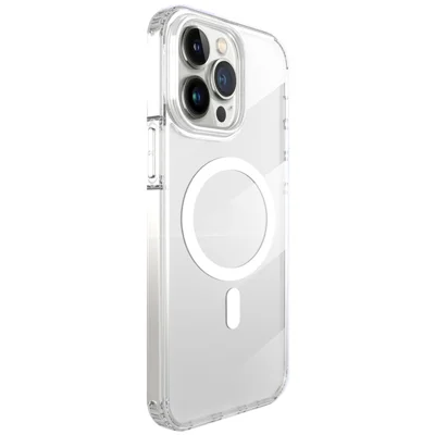 X-LEVEL Crystal Clear Series Slim Phone Case for iPhone 15 Pro Max Anti-Drop TPU+PC Phone Case Compatible with MagSafe - Transparent