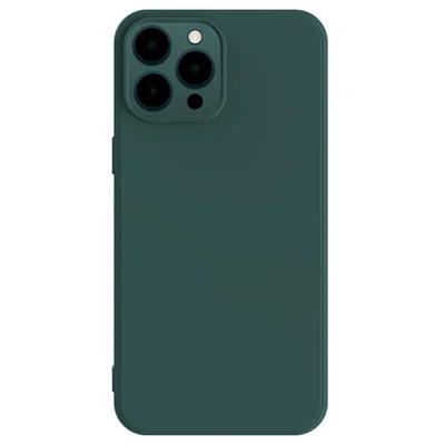 X-LEVEL Для iPhone 15 Pro Мягкий TPU Чехол для телефона Текстура жидкого силикона Ударопрочный чехол - Темно-зеленый