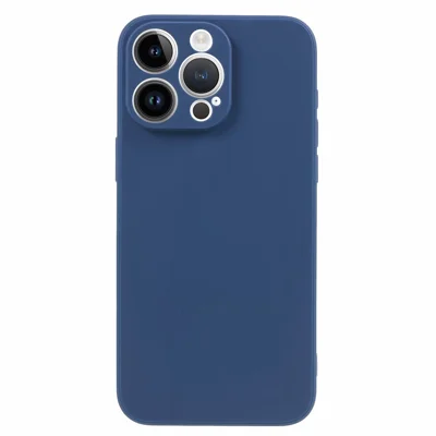 Precise Cutout Phone Case for iPhone 15 Pro Max , Straight Edge Soft TPU Anti-drop Cover - Sapphire