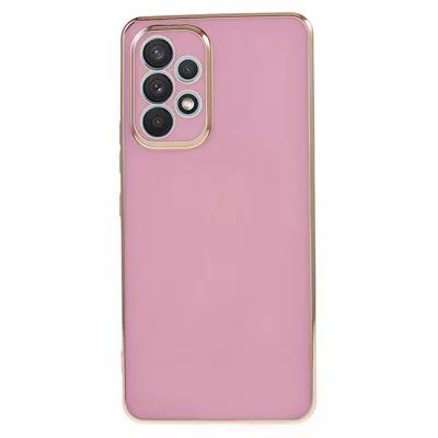 For Samsung Galaxy A33 5G Glossy Shockproof Protective Case 6D Electroplating TPU Phone Cover - Purple