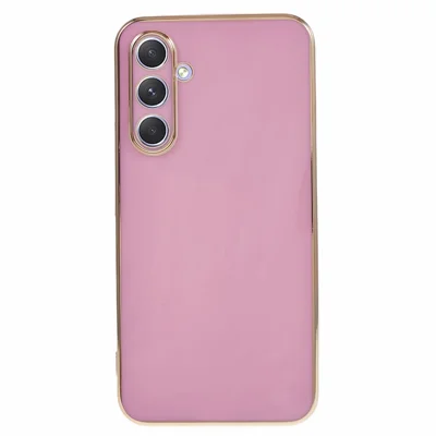 Miękka obudowa TPU do Samsung Galaxy S23 FE, połyskująca tylna pokrywa chroniąca z 6D powlekania metalicznego - fioletowa