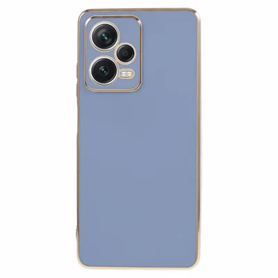 For Xiaomi Redmi Note 12 Pro 5G Glossy TPU Phone Case Camera Protection 6D Electroplating Cover - Blue