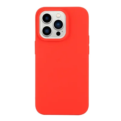 For iPhone 15 Pro Matte Soft TPU Phone Case Ultra Slim Anti-fingerprint Mobile Phone Back Cover - Red
