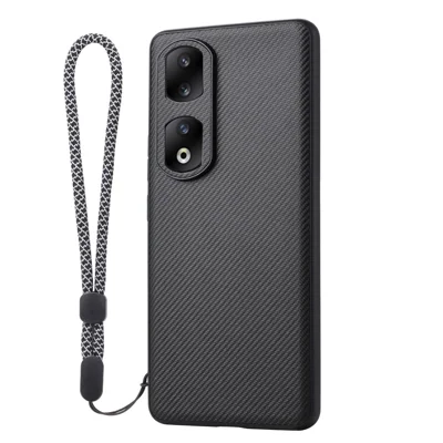 VILI TC Series for Honor 90 Pro Textured PU Leather Coated TPU Cover Shockproof Cell Phone Case