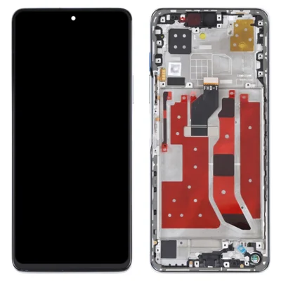 For Huawei nova 9 SE Grade C LCD Screen and Digitizer Assembly + Frame Replacement Part (without Logo) - Silver