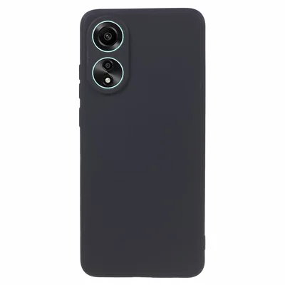 Per Oppo A58 4G Bordo dritto morbido TPU custodia per telefono Taglio preciso dell'obiettivo Copertura anti-caduta - Nero