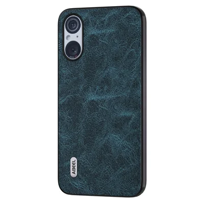 ABEEL For Sony Xperia 5 V Slim-Fit Litchi Texture Phone Case PU Leather Coated PC+TPU Protective Cover - Blue
