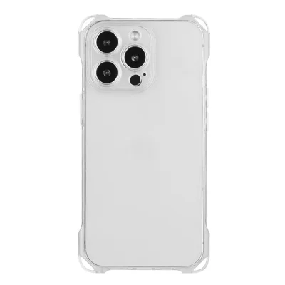 For iPhone 15 Pro Max Flexible TPU Case Drop Protection Shell Four Corner Anti-drop Phone Cover - Transparent