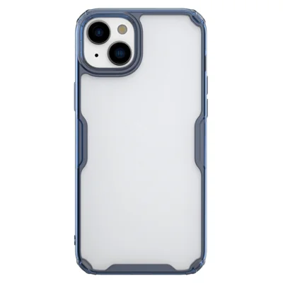 NILLKIN Nature Pro Series for iPhone 15 Plus Protective Phone Case PC Back TPU Frame Phone Cover - Blue