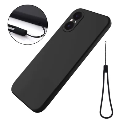Para Sony Xperia 5 V Funda para teléfono móvil Silicona líquida + Forro blando Cáscara Antiarañazos - Negro