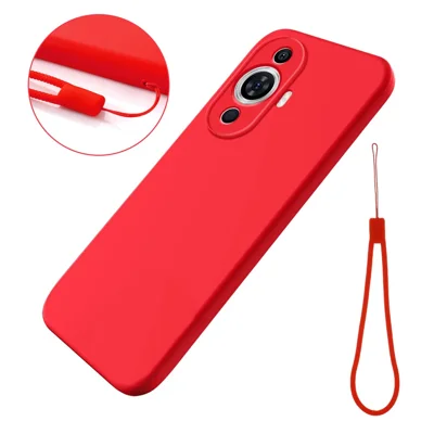 Für Huawei nova 11 / nova 12s 4G / nova 12 Lite 4G Liquid-Silikon-Stoßfestes Case Weiches Innenfutter Kratzfest Telefonhülle - Rot