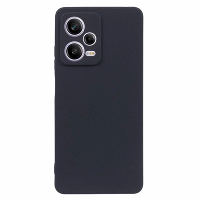 For Xiaomi Redmi Note 12 Pro 5G Phone Case Double-Sided Matte Flexible TPU Protective Cover - Black