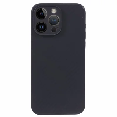Protective Phone Case for iPhone 15 Pro Max , Carbon Fiber Texture Flexible TPU Back Cover