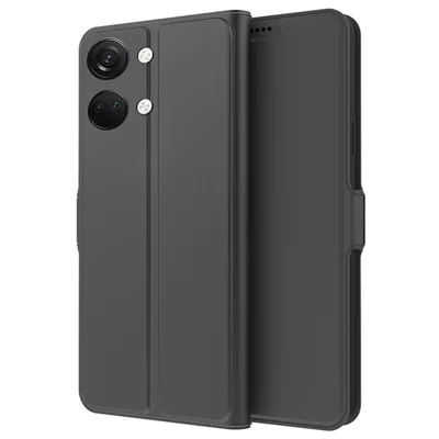 For OnePlus Nord 3 5G / Ace 2V Card Slot PU Leather Phone Case Stand Phone Cover Shell - Black