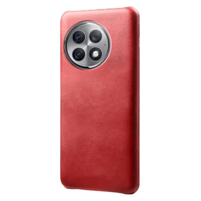 Phone Back Case for OnePlus Ace 2 Pro 5G , PU Leather + PC Anti-Scratch Calf Texture Phone Cover - Red