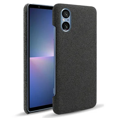 Protection Cover for Sony Xperia 5 V , Anti-scratch Cell Phone Case Cloth+PC Shell - Black