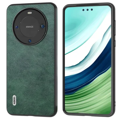 ABEEL For Huawei Mate 60 Pro Cell Phone Case Litchi Texture PU Leather Coated PC Cover Phone Shell - Green