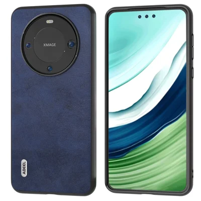 ABEEL Per Huawei Mate 60 Pro Custodia Slim-Fit in Texture Vitello PU Pelle+TPU+PC - Blu