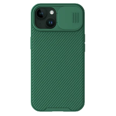 Obudowa NILLKIN CamShield Pro do iPhone 15 Plus, magnetyczna obudowa z ochroną soczewki aparatu, zestaw PC+TPU – zielony
