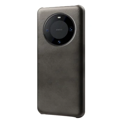 Per Huawei Mate 60 Custodia per telefono Custodia in pelle PU + PC Copertura Texture vitello Antigraffio - Nero