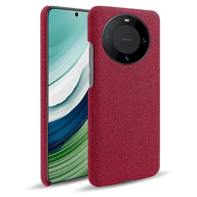 Smartphone Cover for Huawei Mate 60 , Shockproof Cloth+PC Shell Phone Case - Red
