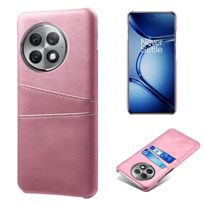For OnePlus Ace 2 Pro 5G Dual Card Slots Phone Shell PU Leather Coated PC Protective Case - Rose Gold