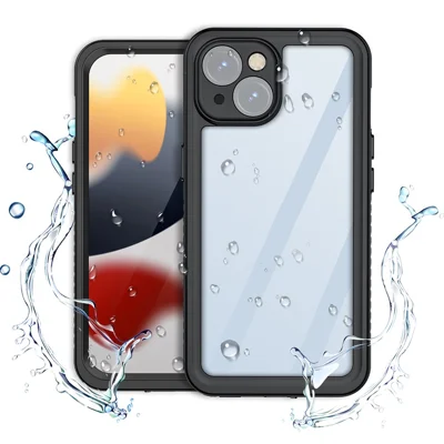 REDPEPPER FS Series для iPhone 15 Полноразмерный песко-устойчивый чехол с прозрачной задней панелью IP68 Водонепроницаемый чехол для телефона