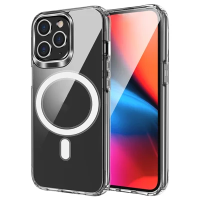 Capa Magnética para iPhone 15 Pro Max Compatível com Magsafe TPU+Acrylic com Proteção Reforçada nas Quinas