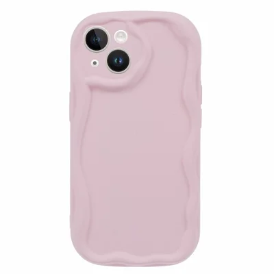 For iPhone 14 Plus Case Rubberized Candy Color Scratch-proof Phone TPU Cover - Pink