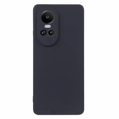 For Oppo Reno10 5G (Global) Case Rubberized TPU Fiber Lining Phone Cover - Black