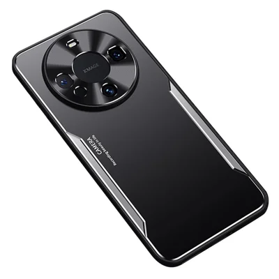 Per Huawei Mate 60 Custodia per telefono in TPU + lega di alluminio Protezione da caduta Custodia posteriore del cellulare - Argento