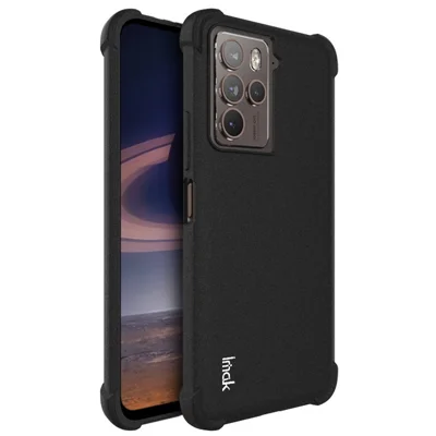 IMAK Para HTC U23 / U23 Pro 5G Capa de Telefone Macia TPU Fosca Absorvente de Choque - Preta
