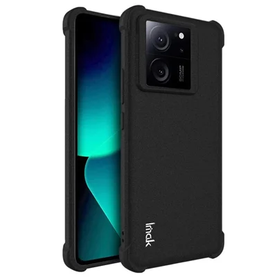 IMAK Für Xiaomi 13T / 13T Pro Mattes Handyhülle Stoßdämpfende Airbag-TPU-Handyhülle - Schwarz