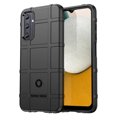 For Samsung Galaxy A05s 4G Case TPU Cell Phone Cover Square Grid Texture Protector - Black