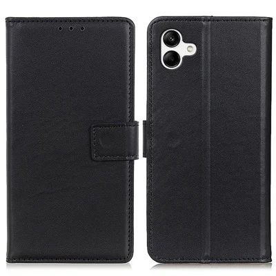 Für Samsung Galaxy A05 4G Hülle Slim-Fit Leder Wallet Hülle mit Ständerfunktion - Schwarz