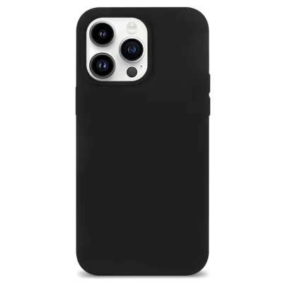 Coque de protection en silicone antichute pour iPhone 15 Pro - Noir