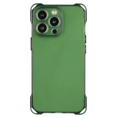 For iPhone 14 Pro Case Slim-Fit TPU Anti-drop Four Corner Cell Phone Cover - Army Green
