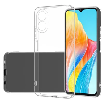 غطاء لهاتف Oppo A18 / A38 4G، غطاء شفاف عالي الوضوح من مادة TPU (فتحة دقيقة للعدسة الخلفية)