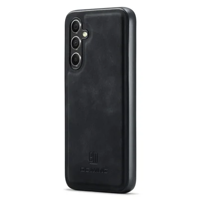 DG.MING Protective Cover for Samsung Galaxy S23 FE Case Anti-Drop PC+TPU+PU Phone Case - Black