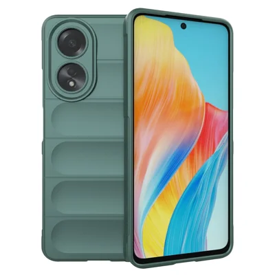 För Oppo A58 4G TPU-hölje Stötsäkert mobiltelefonbakomhölje - Grön