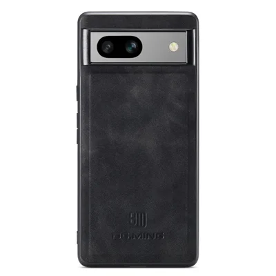 DG.MING For Google Pixel 7a Case PC+TPU+PU Leather Mobile Phone Cover - Black