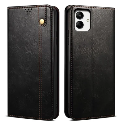 Для Samsung Galaxy A05 4G Case PU Кожаный Стенд Бумажник Кожаный Чехол Для Телефона - Черный