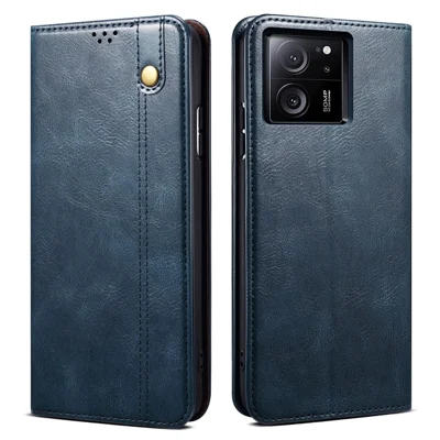 Für Xiaomi Redmi K60 Ultra / 13T Pro / 13T Hülle Stand Wallet Leder Handy-Hülle PU Leder-Abdeckung - Blau